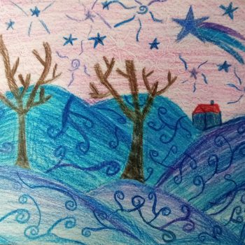 Vianočné pohľadnice – práce z výtvarnej výchovy