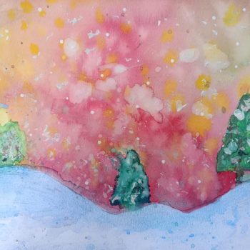 Vianočné pohľadnice – výtvarná výchova