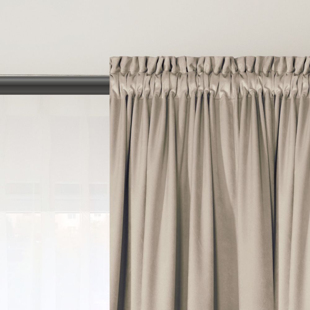 zamatové závesy lacné béžové 140x250