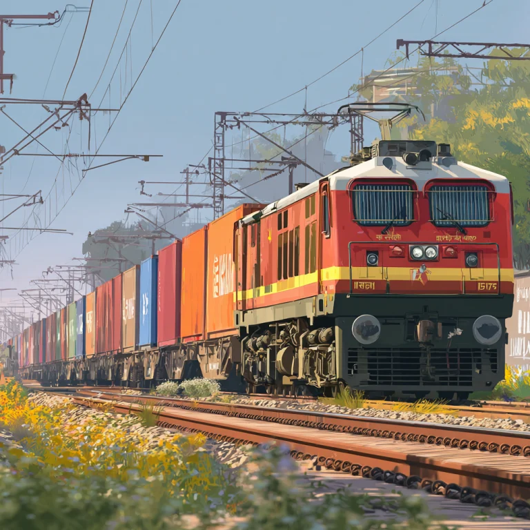 Indian Railways double-stack container freight train