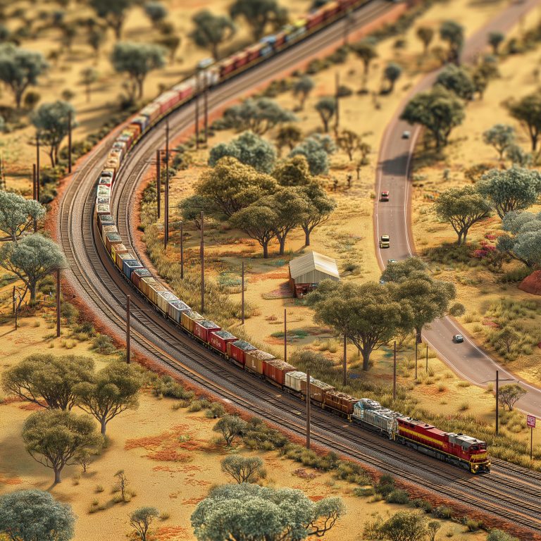 Rio Tinto AutoHaul autonomous iron ore train in Pilbara